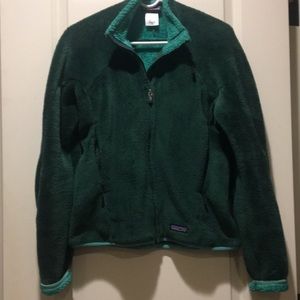 Like New!Vintage Patagonia women fleece ZipUp polartec jacket zip pockets size S